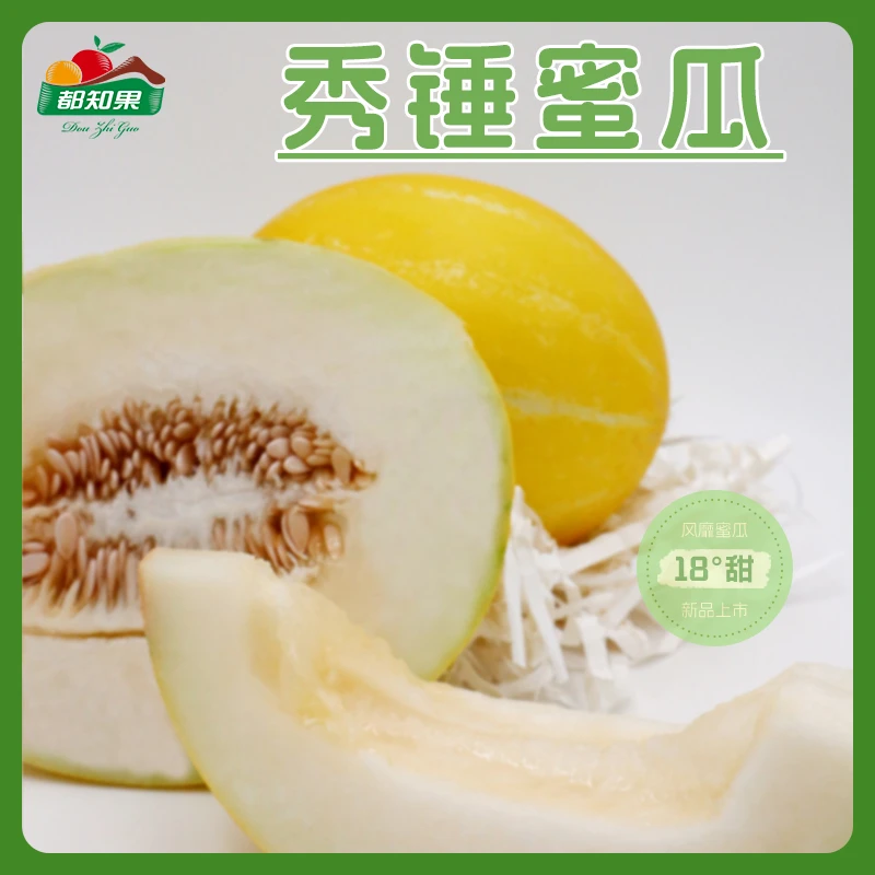 都知果官方正品秀锤蜜瓜新品上市2粒装4-5斤脆爽甘甜多汁果香好吃