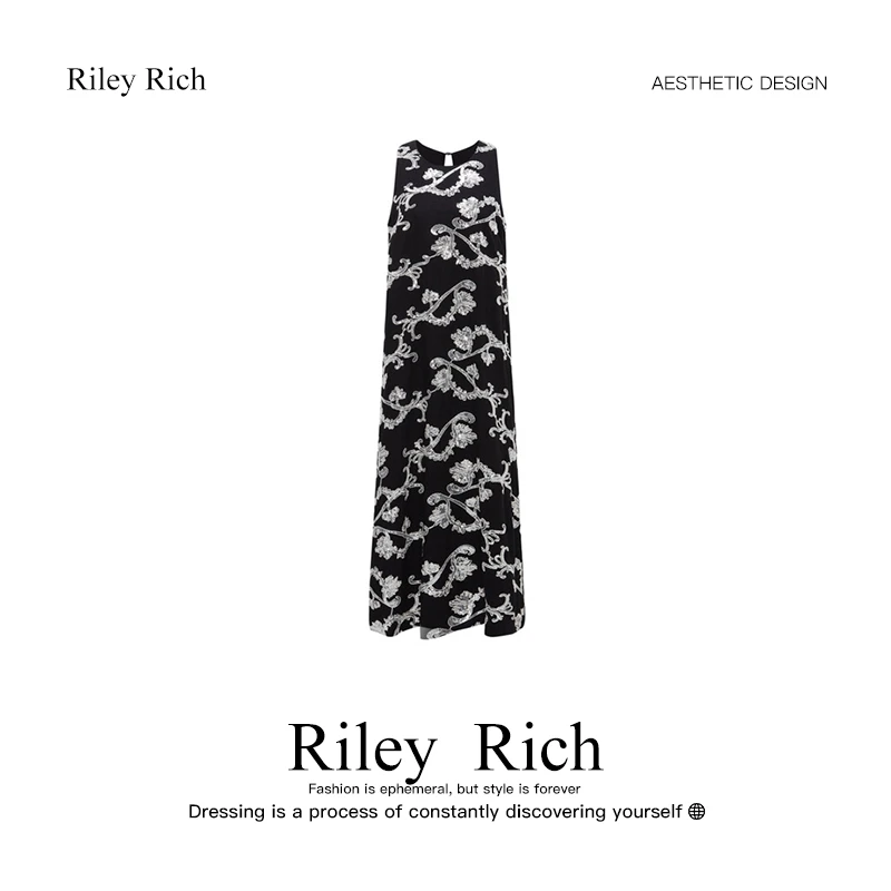 【Riley Rich】春季新款国风刺绣气质连衣裙