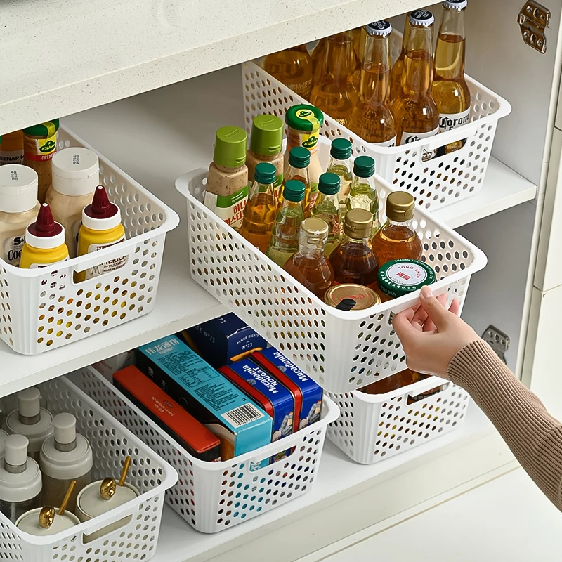 【到手5个】 零食收纳玩具神器家用收纳盒塑料桌面篮子储物篮杂物