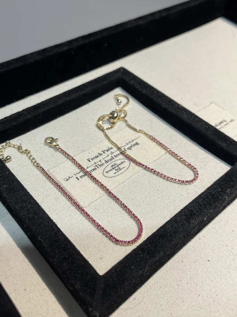 铜合金合成锆石手链 小众ins超仙饰品潮流配饰SL05