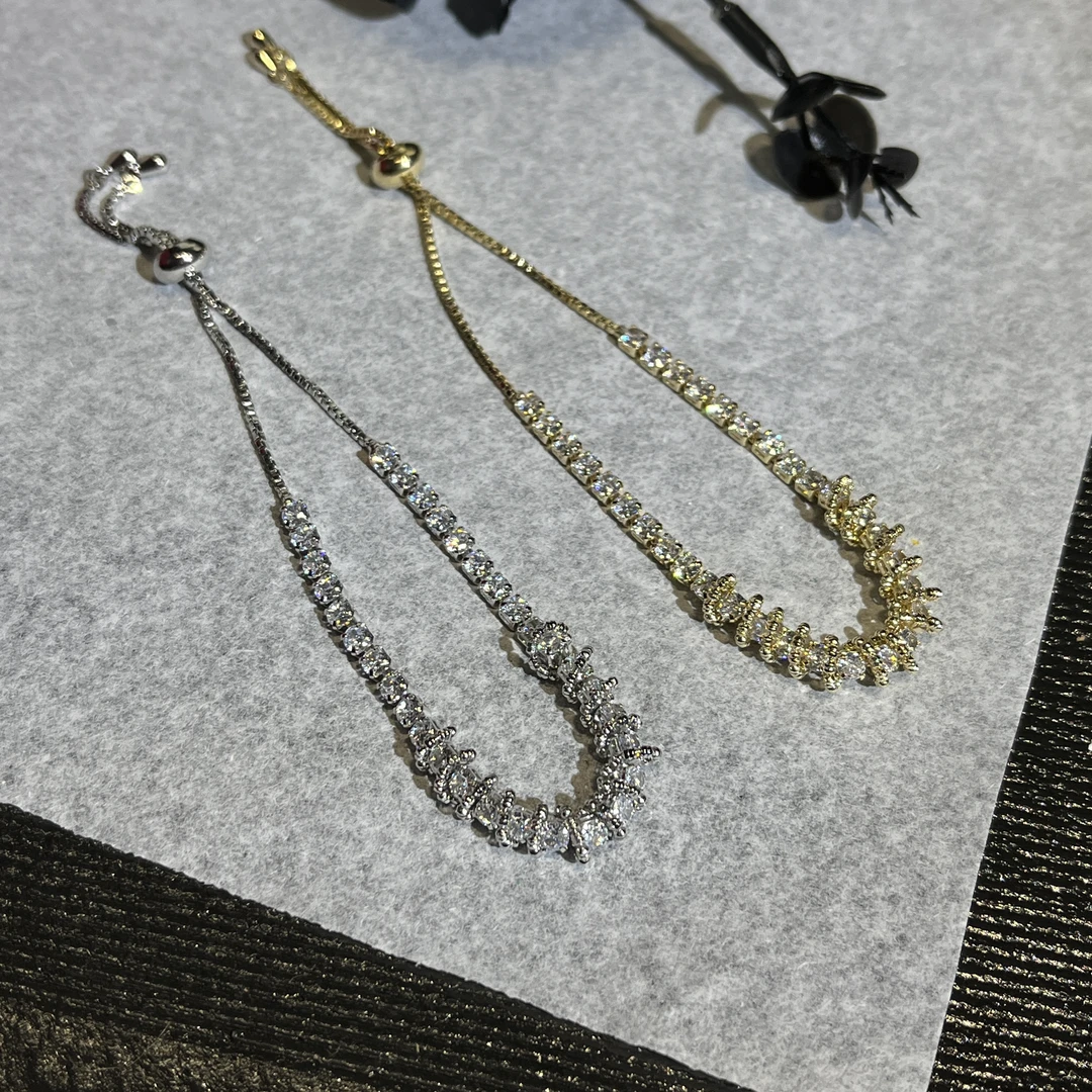 铜合金合成锆石手链 小众ins超仙饰品潮流配饰512