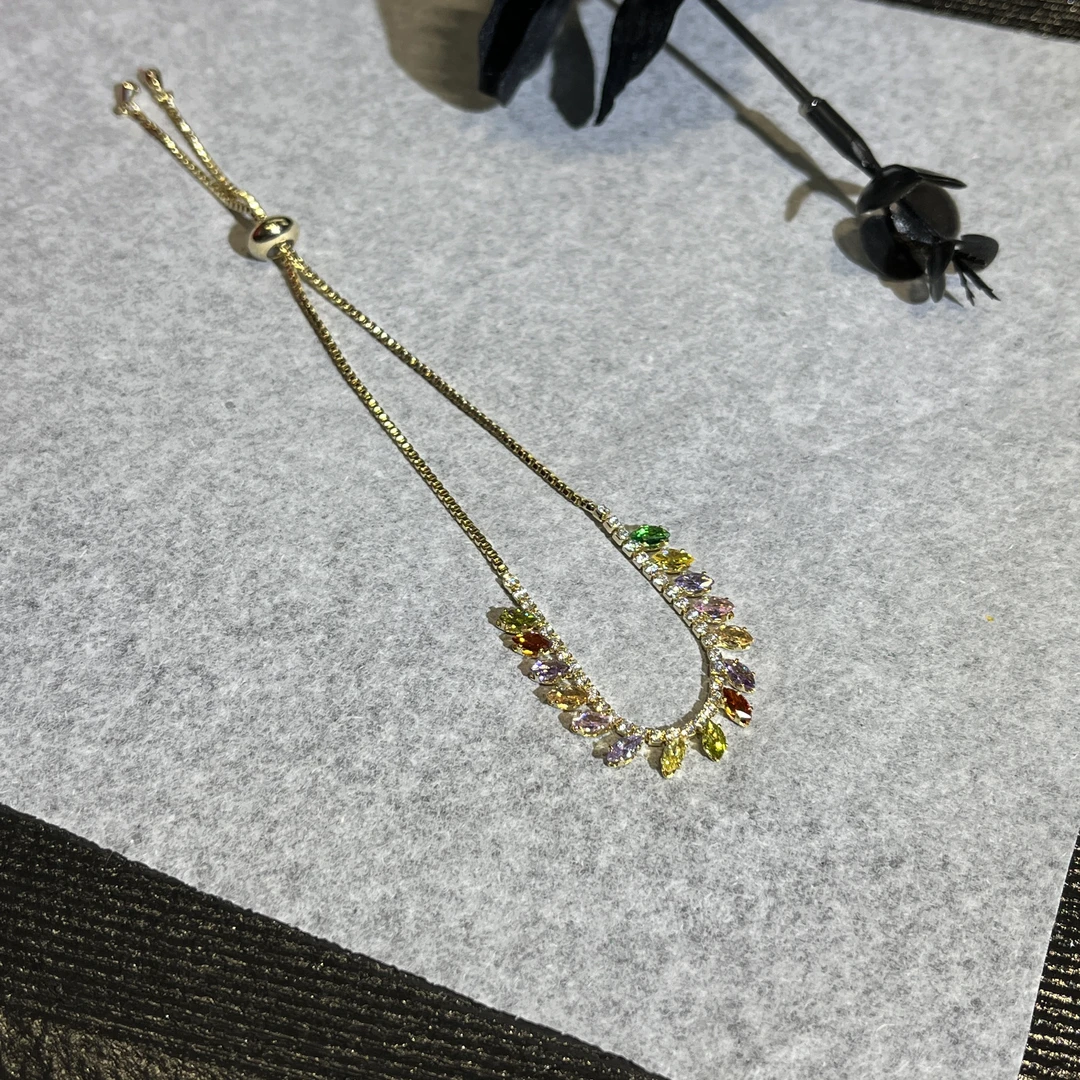 铜合金合成锆石手链 小众ins超仙饰品潮流配饰514