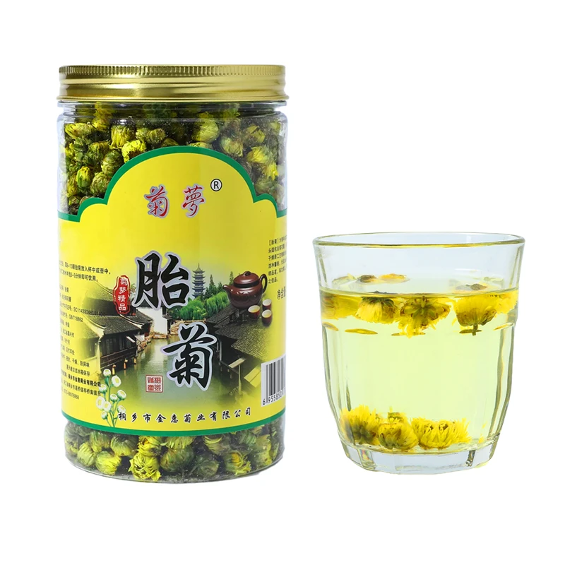 菊梦金惠正宗桐乡胎菊80g瓶装杭白菊花蕾原产地清香菊花茶包邮