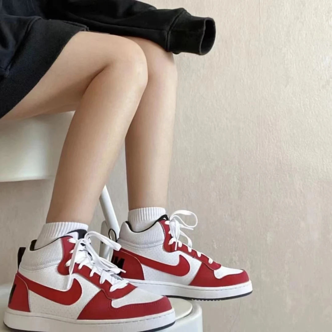 耐克/Nike Court Borough Mid GS女子白虹休闲中帮板鞋839977-103