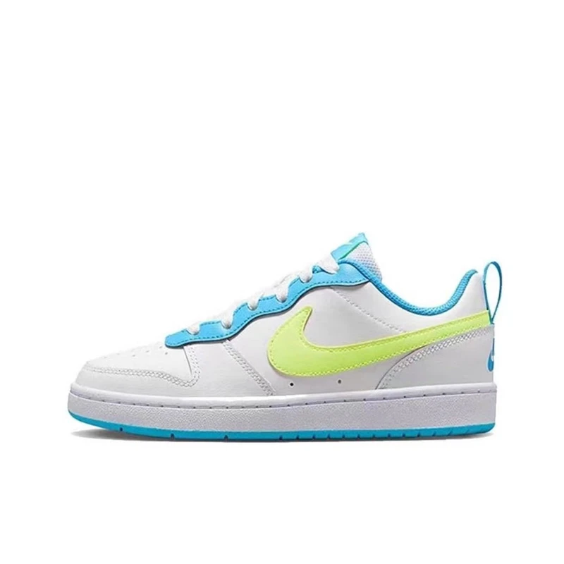 Nike/耐克 Court Borough Low GS 女子白蓝黄低帮板鞋 BQ5448-122