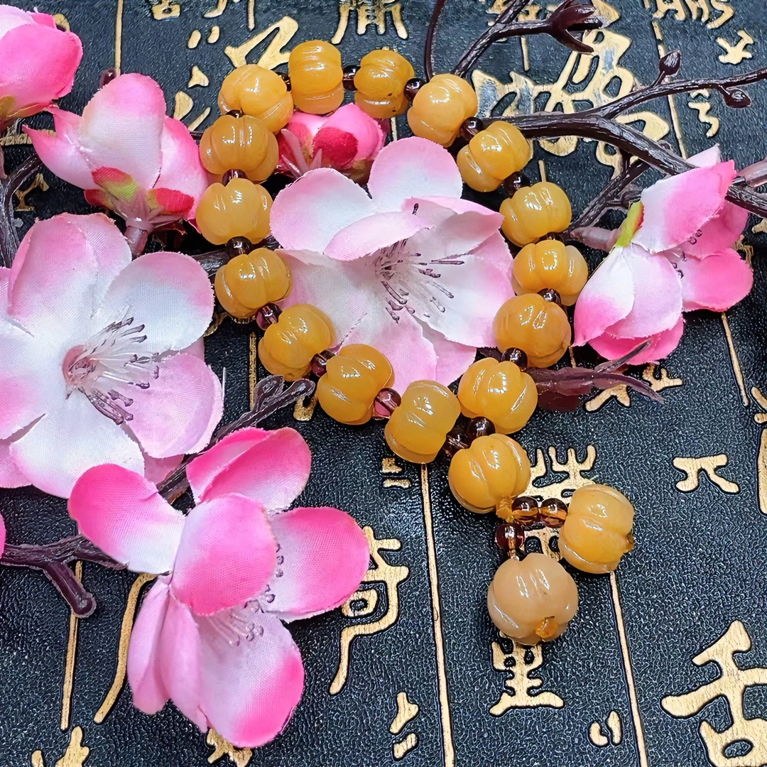 时尚精美气质百搭轻奢款手链珠宝黄龙玉多宝南瓜女款经典手饰配饰