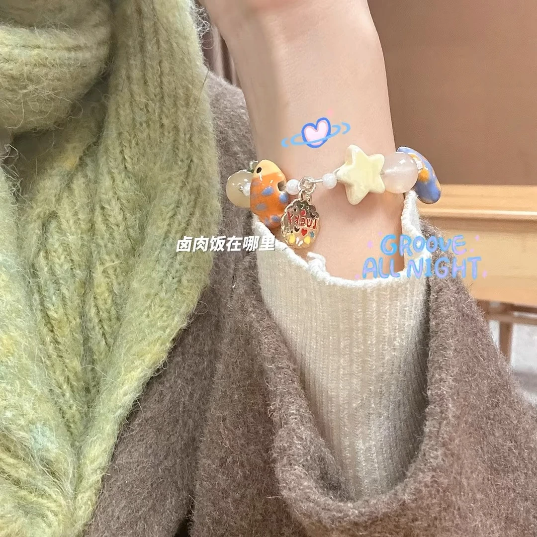 A13-3319【鱼财财】原创设计手链小鱼旺财转运小众
