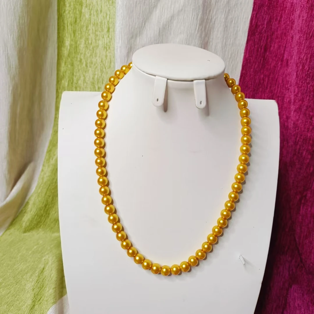 非金属仿珍珠项链 新款项链白色气质8ml