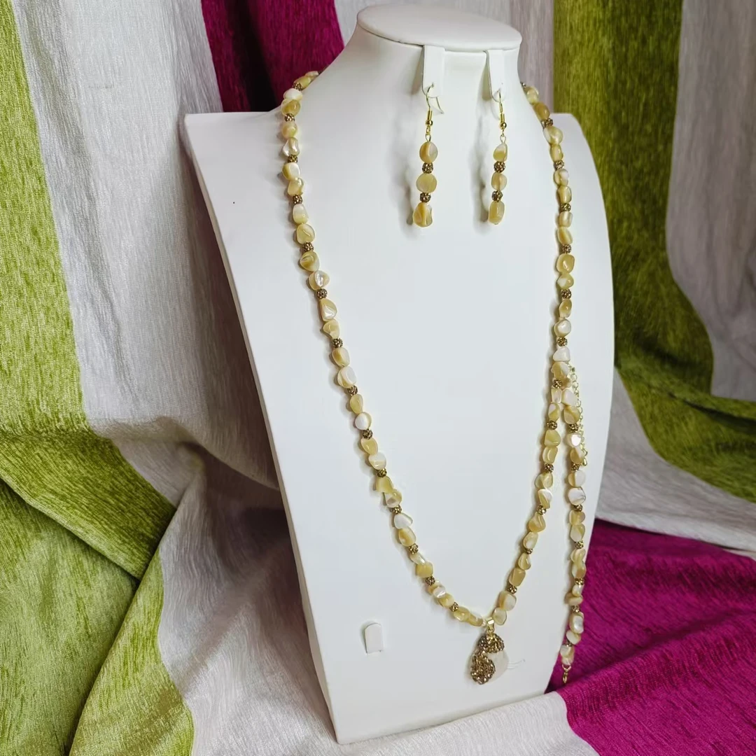 非金属仿珍珠项链 新款三件套 sadap时尚百搭