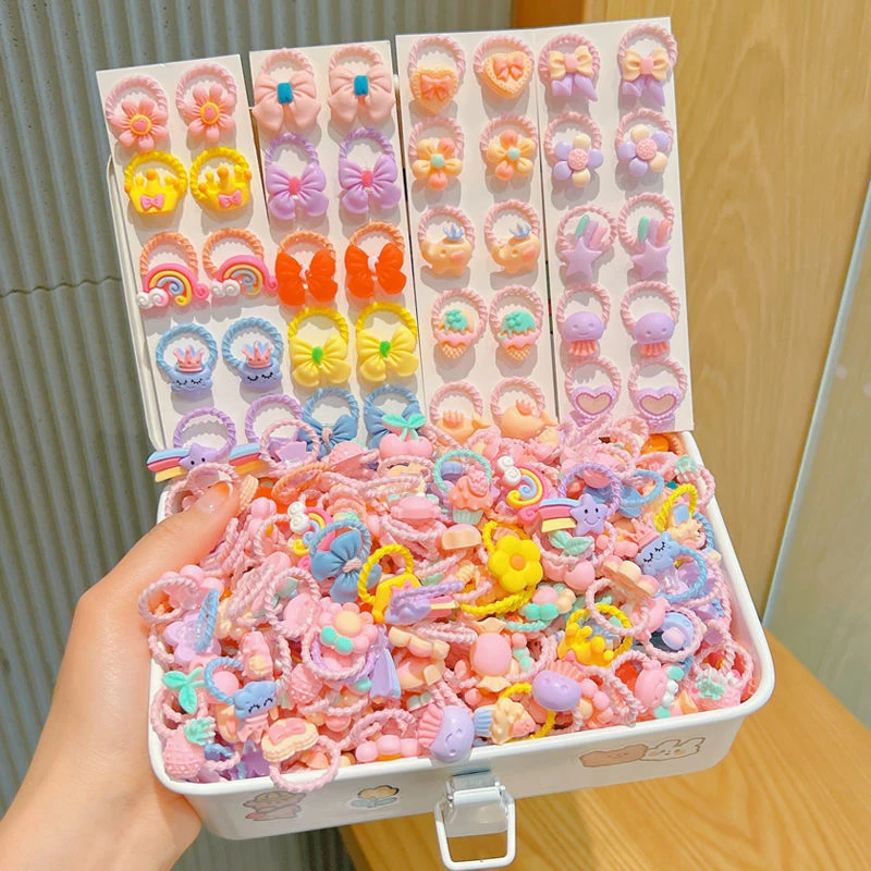 女童发饰拇指发圈小号春天儿童皮筋宝宝扎小啾啾不伤发婴儿橡皮筋