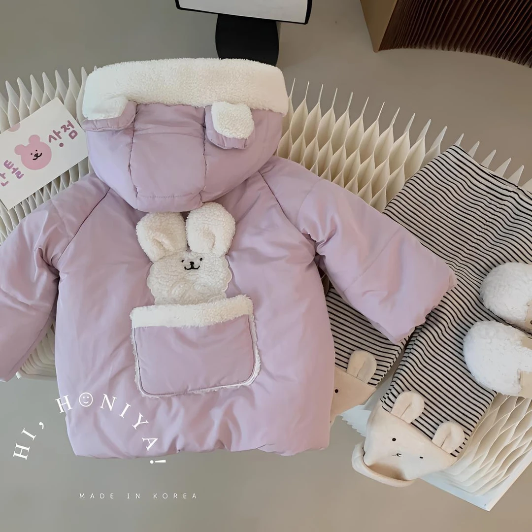 冬款冬季棉服保暖2024儿童新款棉服加厚宝宝洋气棉服连帽外套女童