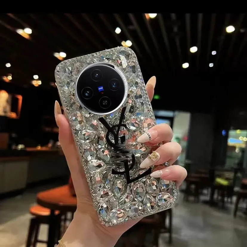 VIVOX100透明手机壳潮牌满钻X100pro全包防摔网红硅胶女5G新款潮