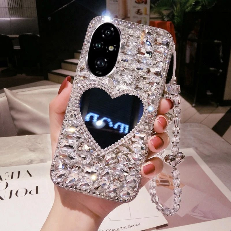 荣耀200手机壳新款Honor200硅胶软壳全包边防摔镜子奢华荣耀200女