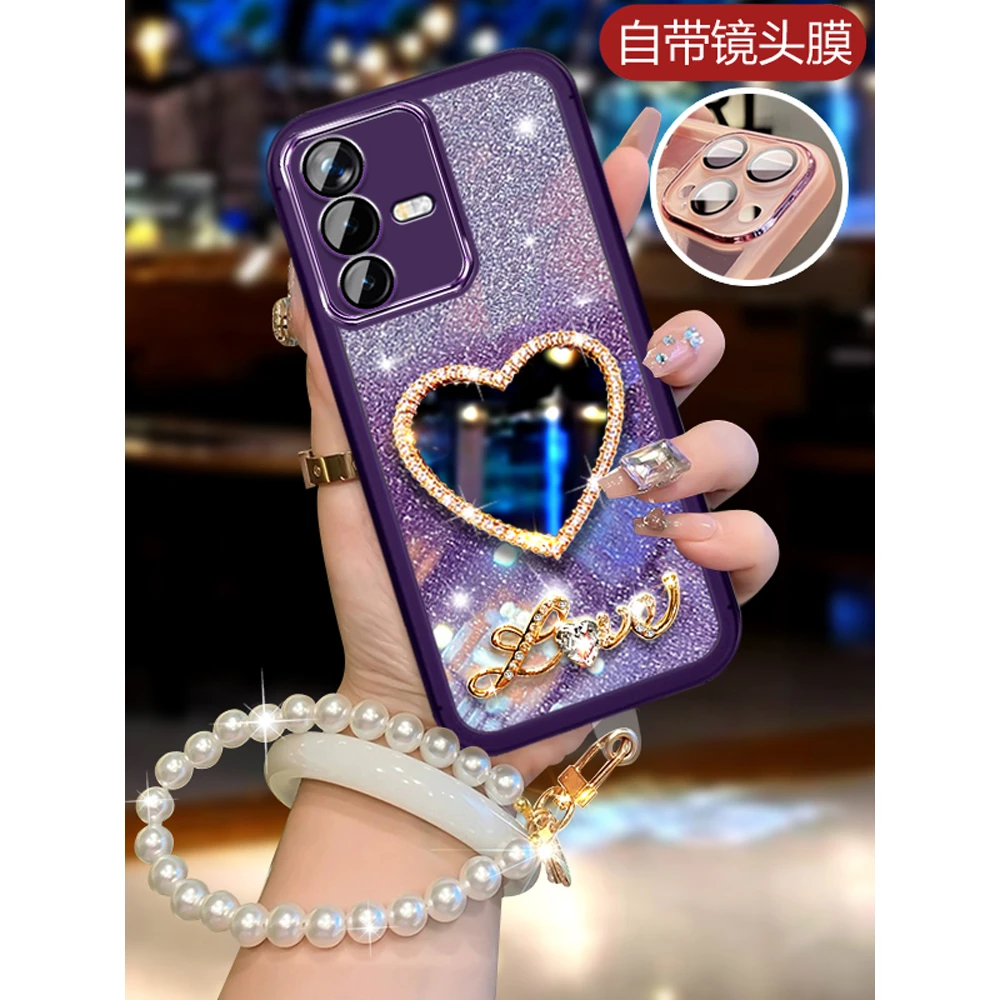 vivos12壳时尚新款女V2162A闪钻爱心镜viovS12pro个性潮流V2163A