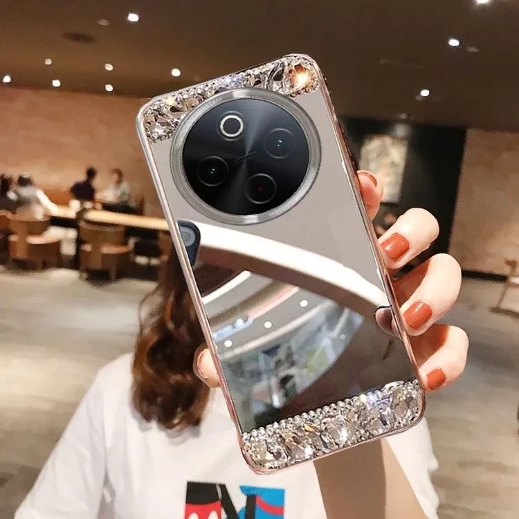 适用vivoY300Pro手机壳V2410A镜面防摔软壳y300pro带水钻硅胶软壳