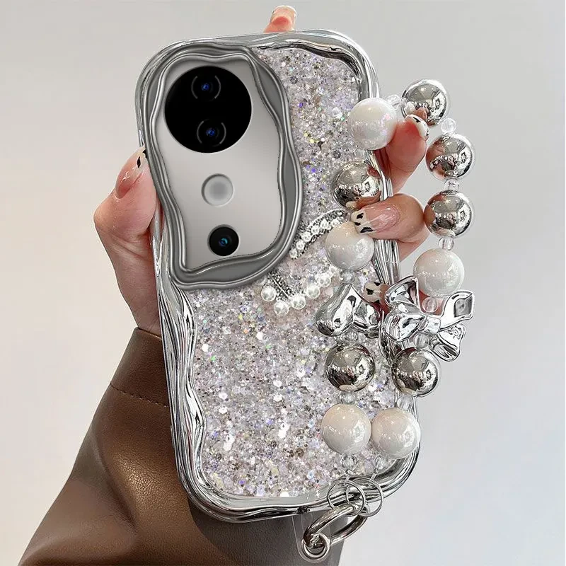 适用vivos19pro手机壳V2362A硅胶防摔保护套全包边潮滴胶闪粉爱心