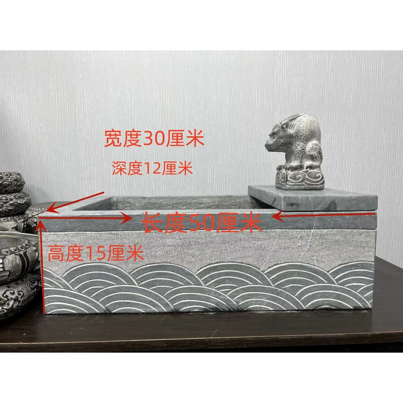 山西摆件石槽流水石槽50厘米