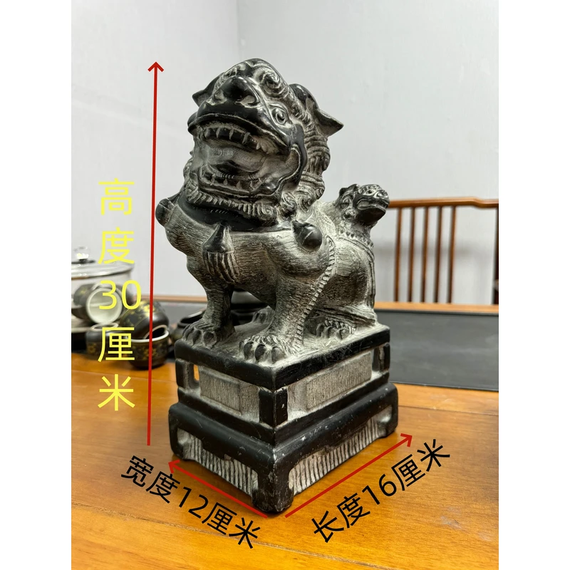 山西精美桌面摆件30厘米高对狮