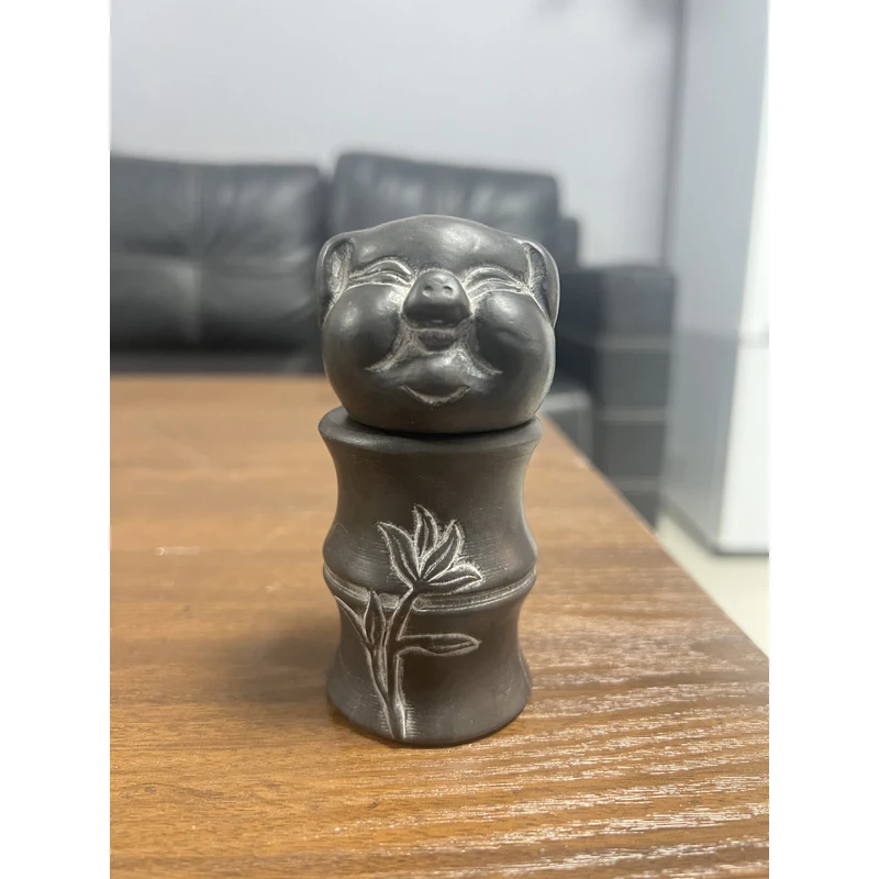 山西黑青石富平料桌面摆件