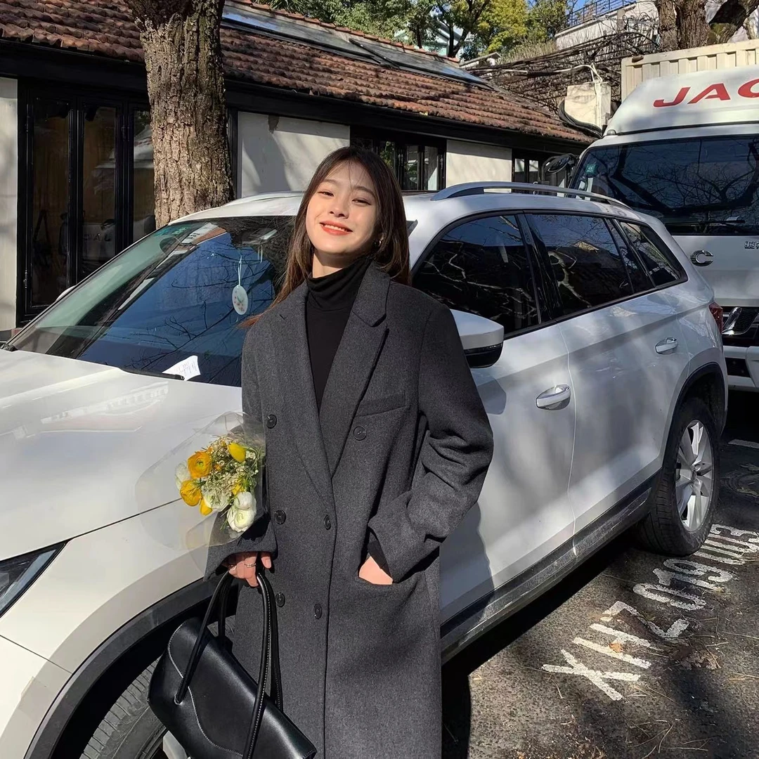 NO退NO换（孤品 非图片款）气质黑色风衣