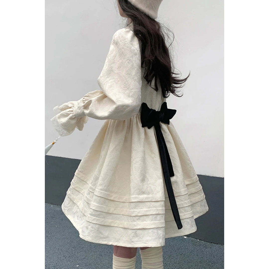 在逃收腰蛋糕裙新款上档次甜美温柔夏季女款复古长款宽松裙小个子