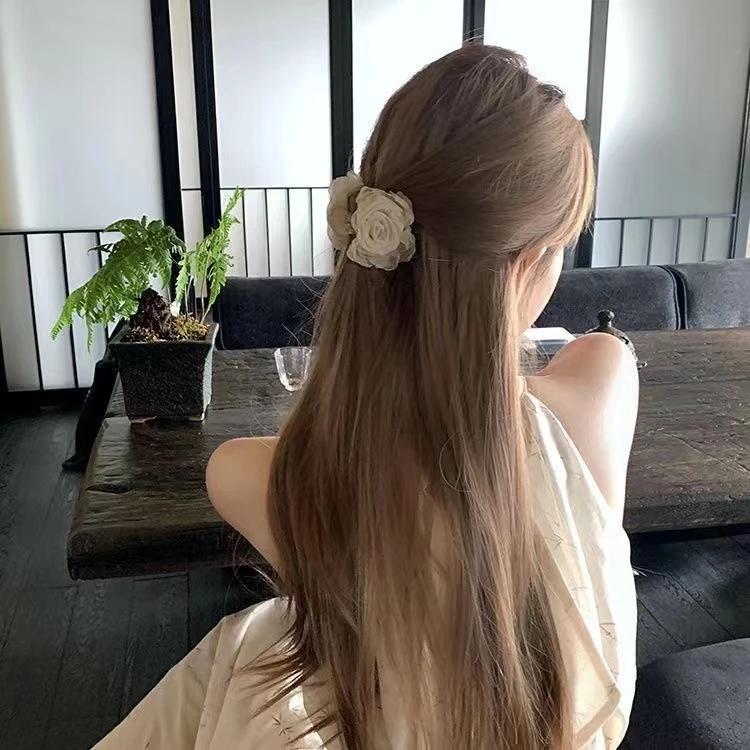 直播过款备注编码专拍饰品优雅发夹抓夹小香风网红复古法式山茶花