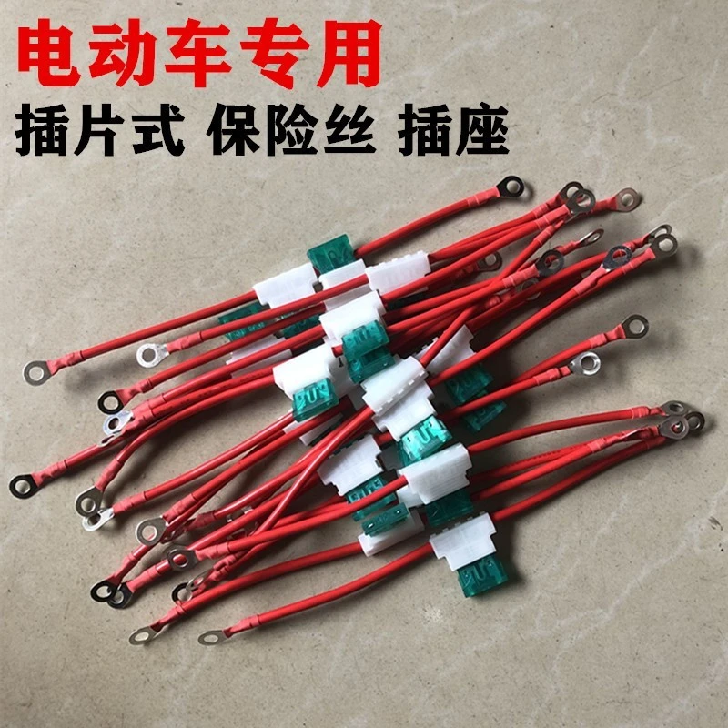 电动车保险丝保险管插座插片式保险丝电瓶三轮车电摩保险盒保险片