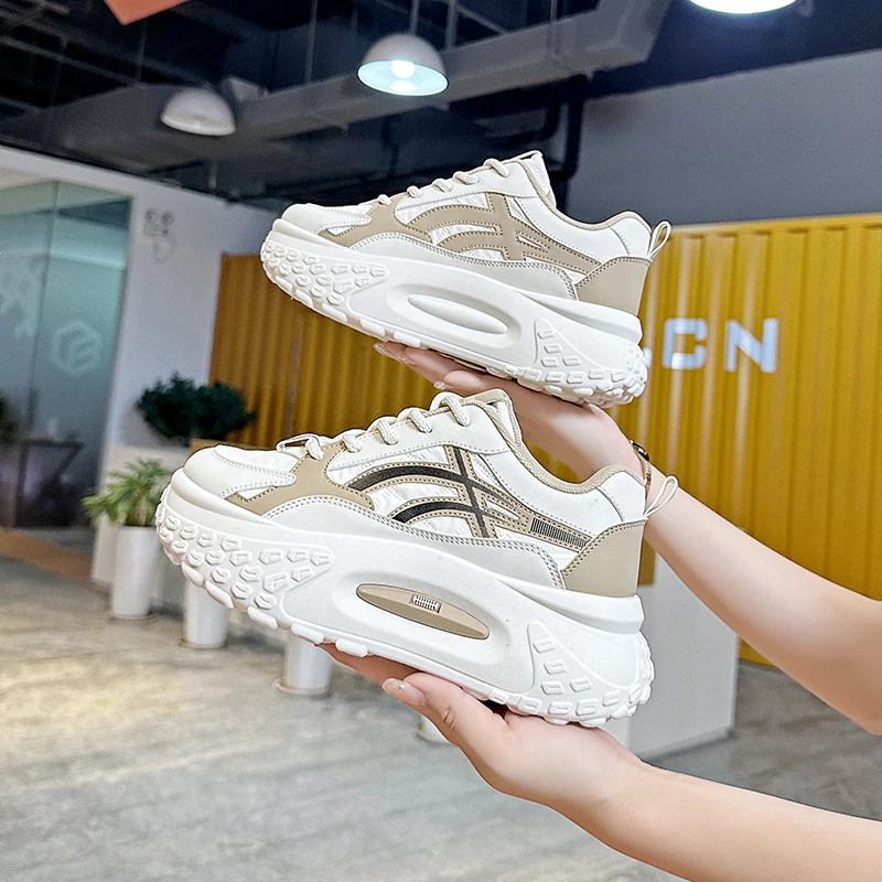 【小个子增高5cm】秋季新款韩版时尚女鞋ins老爹鞋百搭休闲运动鞋子