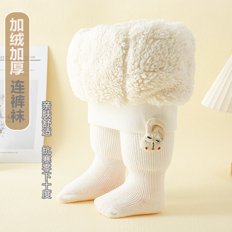 女童打底裤冬季款加绒加厚北方一体绒宝宝外穿保暖超厚儿童连裤袜