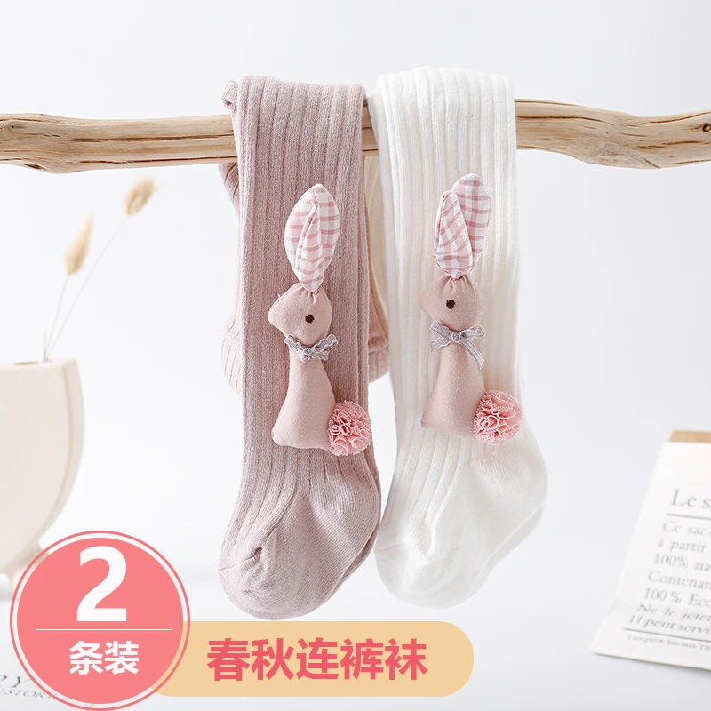 女童连裤袜春秋薄款儿童打底裤外穿秋季宝宝棉连脚婴儿连体袜子