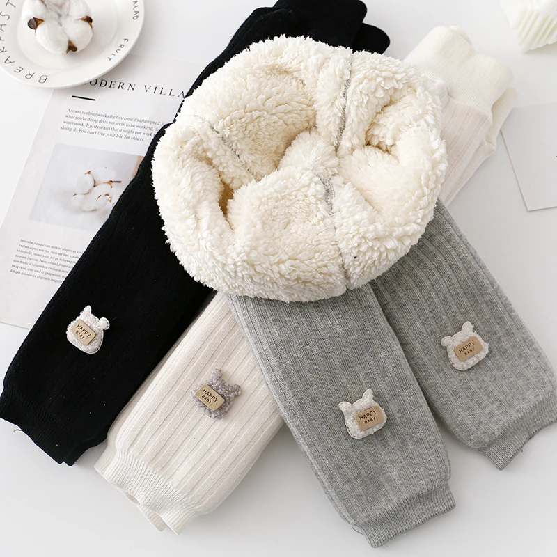 女童打底裤冬季加绒加厚儿童连裤袜东北超厚宝宝九分裤袜棉保暖