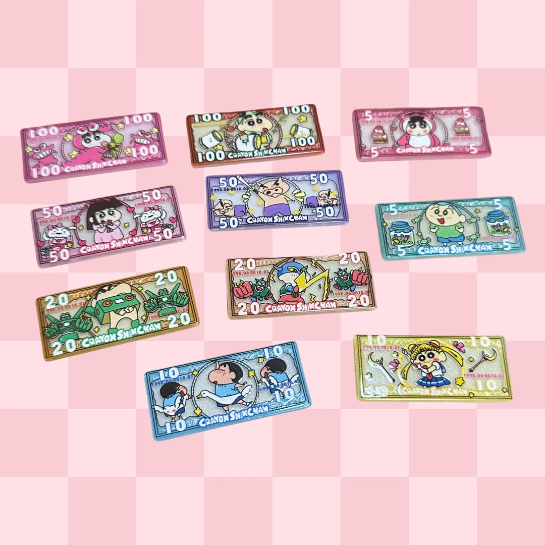 【套装】蜡笔小新亚克力片片~Diy树脂仿真食玩可爱卡通片片