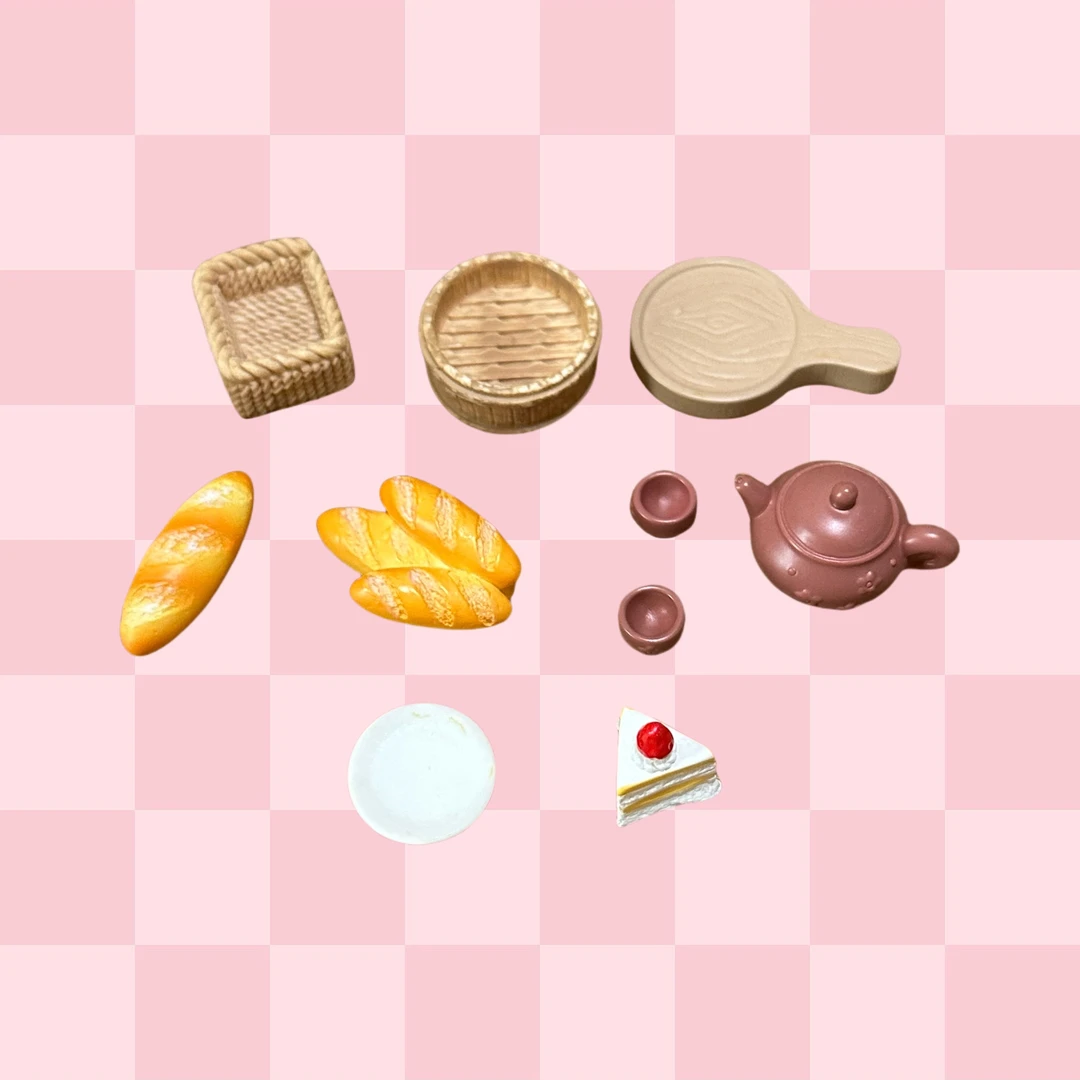 【单拍套装】哎~早茶10件套~仿真diy树脂早茶过家家配件迷你可爱