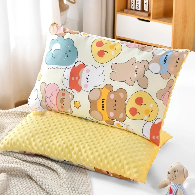 升级款-安抚豆豆枕头儿童宝宝卡通幼儿园枕头小学生枕头单人可拆