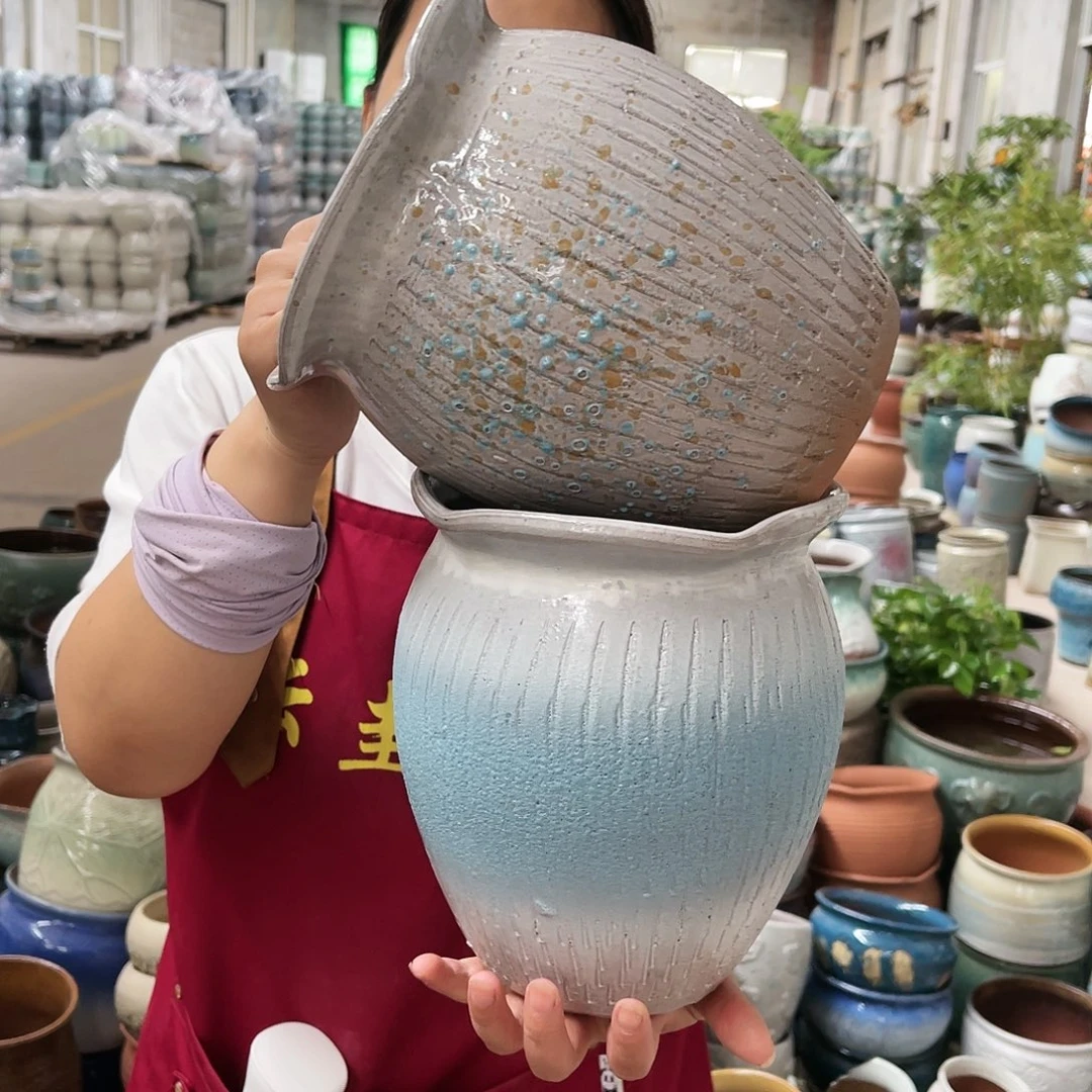 紫砂花盆高度22口径18