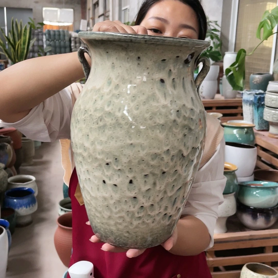 紫砂花盆高度32口径20