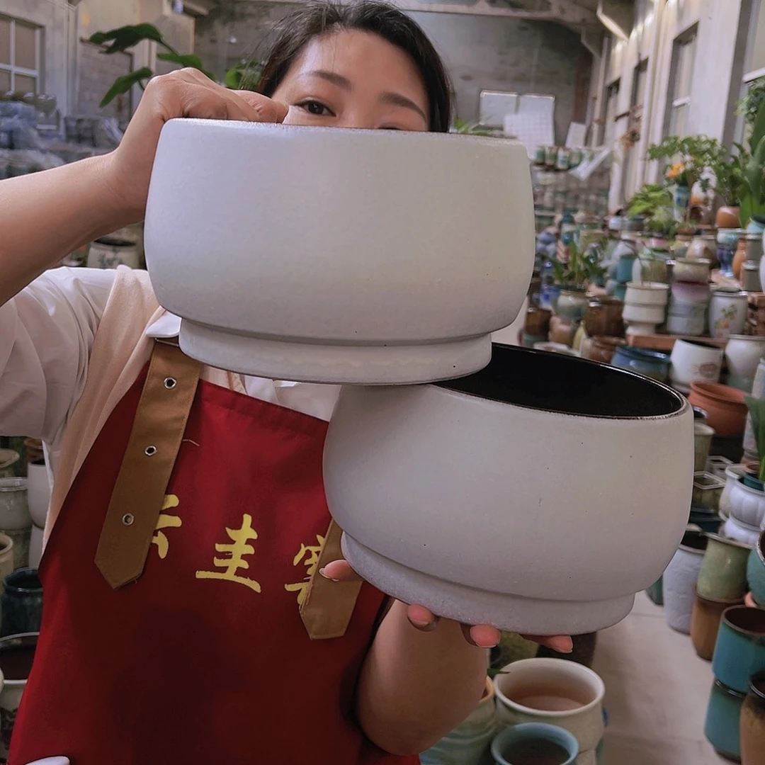 紫砂花盆高度13口径20