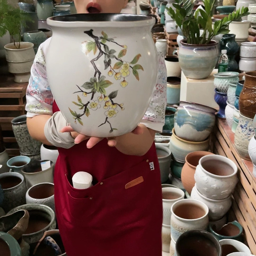 紫砂花盆高度22口径20