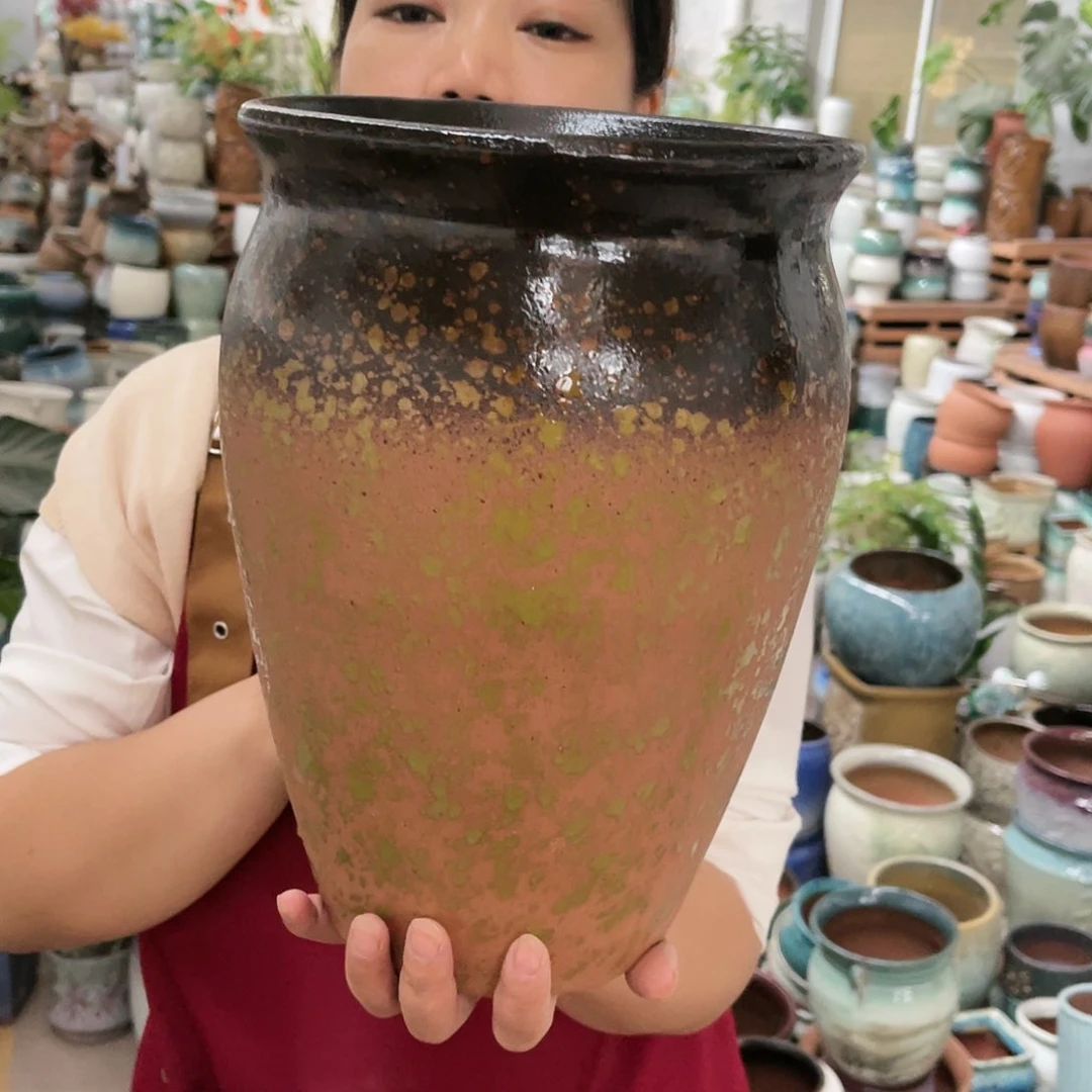 紫砂花盆高度28口径20