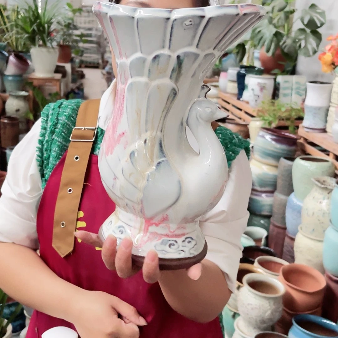 紫砂花盆高度29口径17