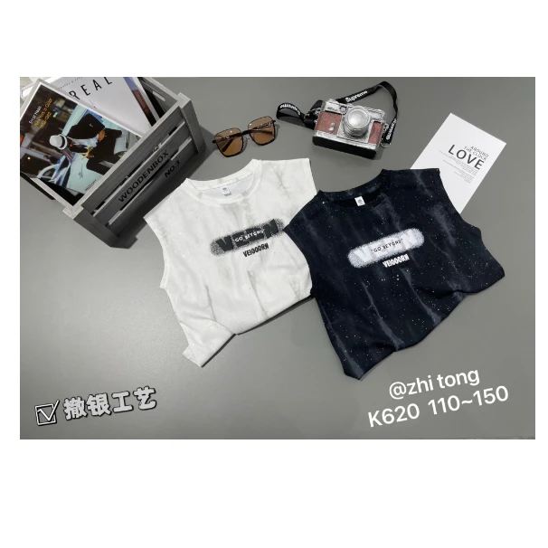 童装儿童夏季背心百搭时尚韩系休闲无袖圆领背心 K6201