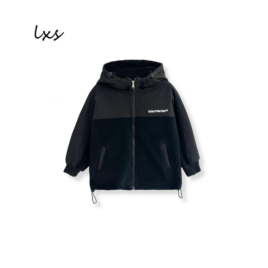 童装儿童2024新款大童秋冬加绒宝宝时尚洋气潮流爆款男童外套L556