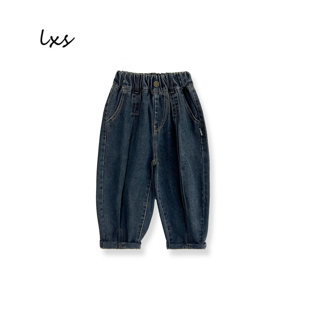 童装秋季新款牛仔裤2024儿童韩版宽松百搭洋气潮款水洗牛仔A52213