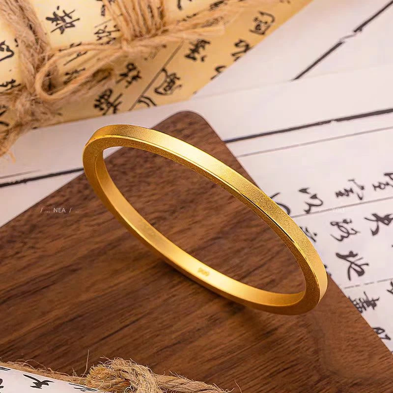 足银手镯 【方形手镯】足银999手镯传承经典时尚