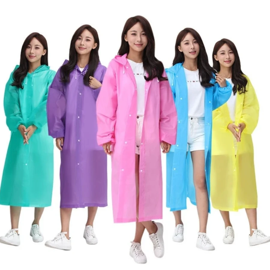 户外加厚防水便携式EVA雨衣男女成人小孩一体式雨衣旅行夏季漂流