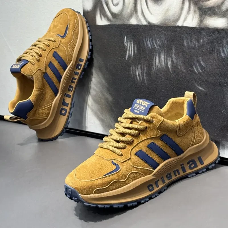 啄木鸟男鞋新款秋秋季2025舒适厚底增高男士老爹鞋欧洲站潮流休闲