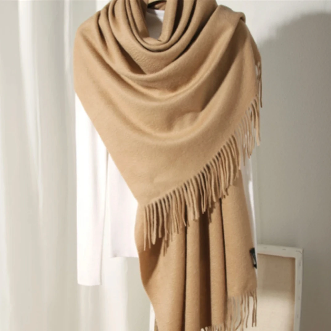 【X】17纯色羊绒大披肩