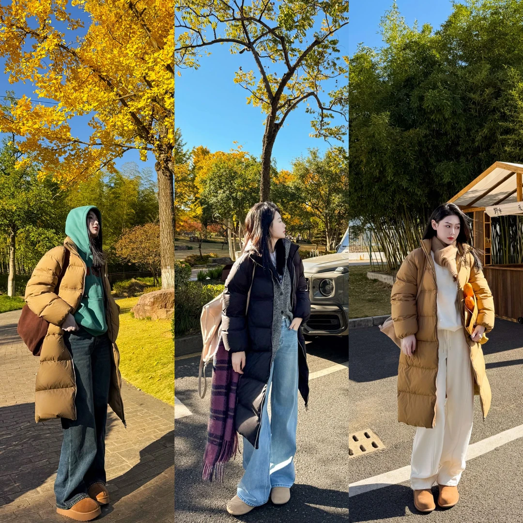 今婷【婷自留】风冬季保暖宽松长款拉链面包服羽绒服女-JH24401302