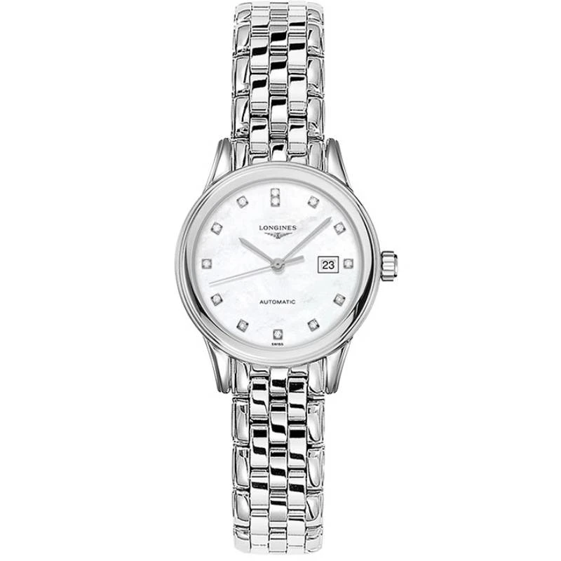 99新 Longines/浪琴 军旗374/全套/贝母钻刻/表径30mm