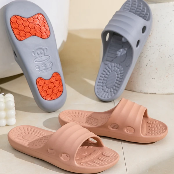 大嘴猴夏季新款男女居家浴室防滑轻便外穿软轻底透气按摩速干凉拖